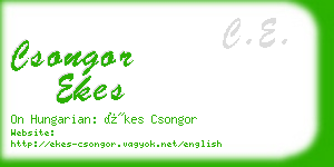 csongor ekes business card